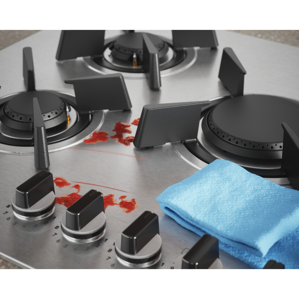 Un piano cottura sempre splendente con l’acciaio inox Easy2Clean