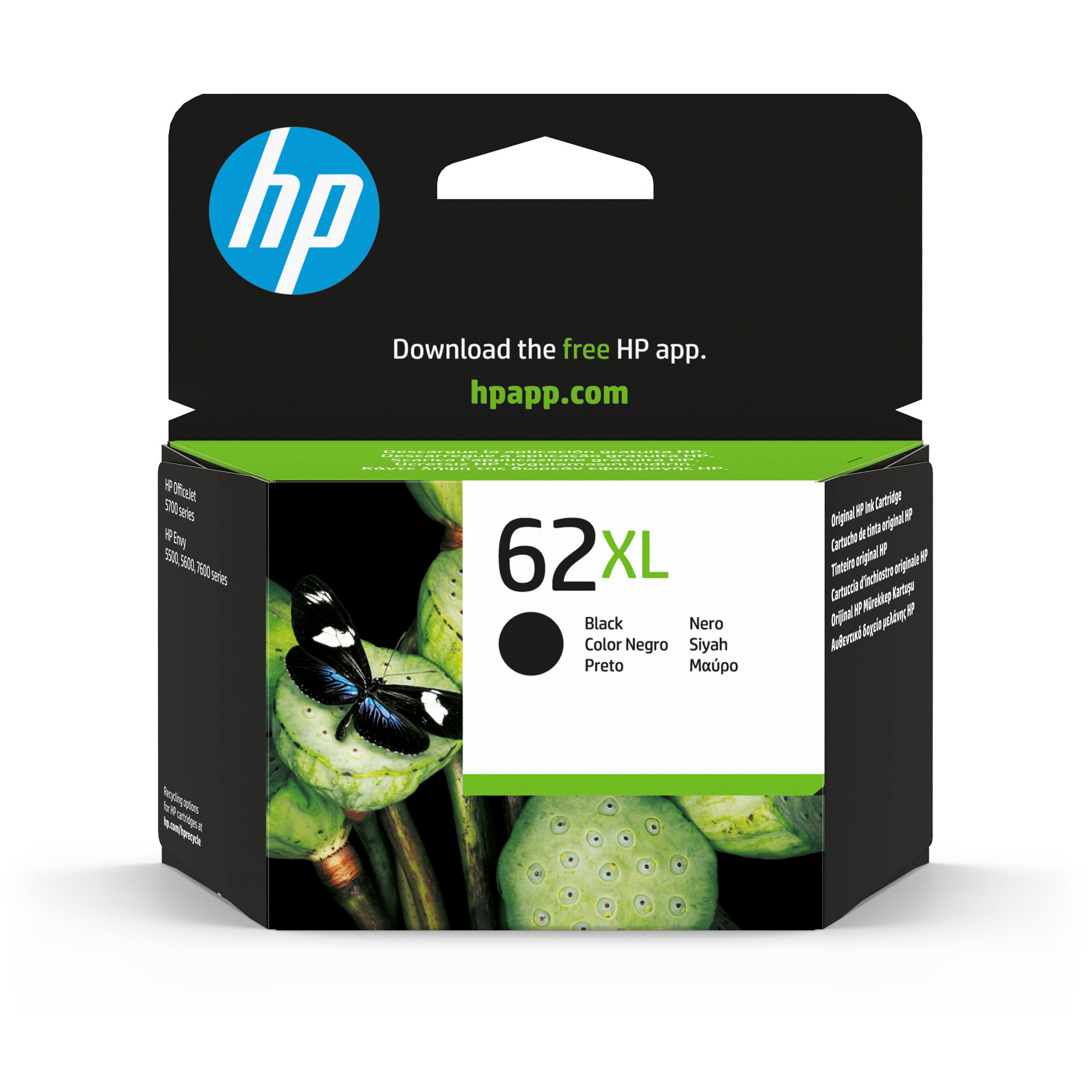 HP Ink/62XL Black Cartridge