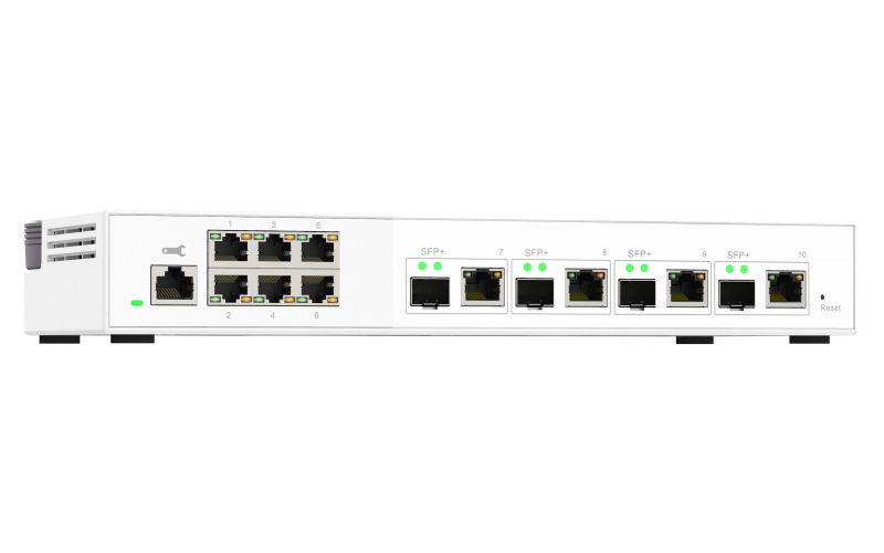 Image secondaire de QNAP QSW-M2106-4C commutateur réseau Géré L2 2.5G Ethernet (100/1000/2500) Blanc