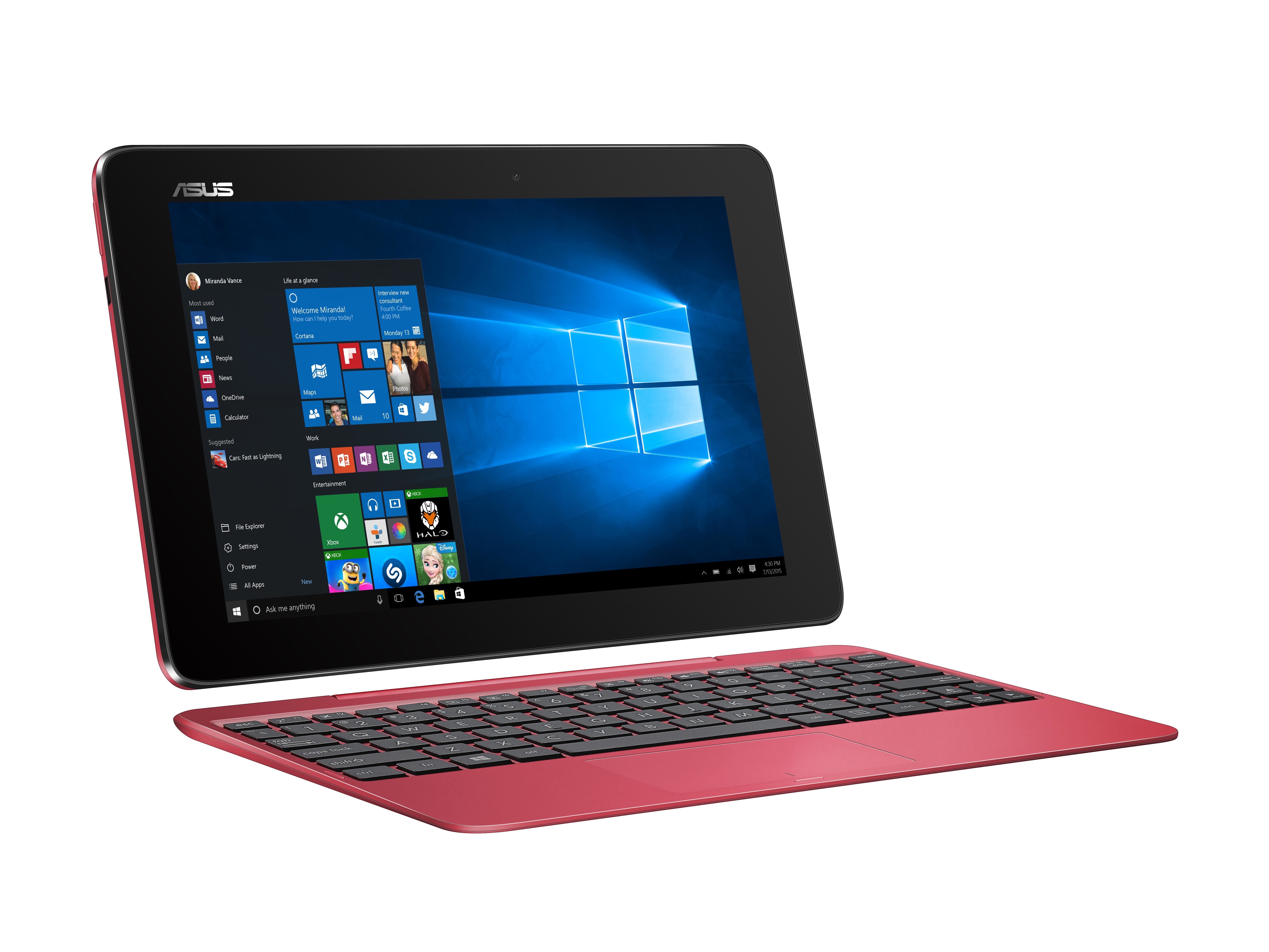 Specs Asus Transformer Book T100ha Rouge Notebook Hybrid 2 In 1 25 6 Cm 10 1 1280 X 800 Pixels Touchscreen Intel Atom 2 Gb Lpddr3 Sdram 64 Gb Flash Windows 10 Home Red T100ha Rouge