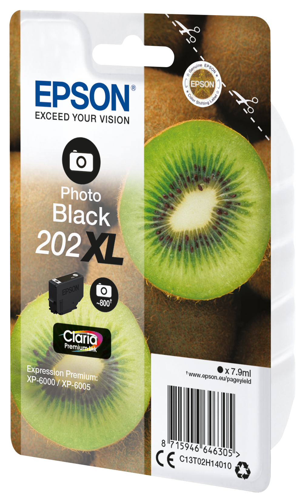 Image secondaire de Epson Kiwi Singlepack Photo Black 202XL Claria Premium Ink