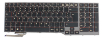 Keyboard Black/Red (FRENCH) 38038905 - Teclado / ratón -