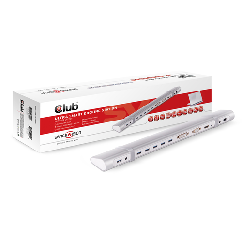 CLUB3D SenseVision USB 3.0 Ultra Smart Docking Station