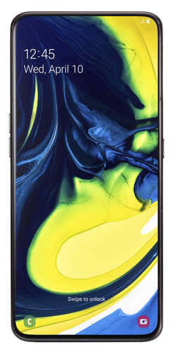 specs samsung galaxy a80 17 cm 6 7 dual sim android 9 0 4g usb type c 8 gb 128 gb 3700 mah black smartphones sm a805fzkdbtu
