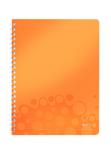 Leitz WOW Notebook A4 squared, wirebound with PP cover