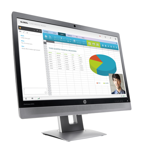 HP Moniteur de visioconférence EliteDisplay E240c 60,45 cm (23,8 pouces)
