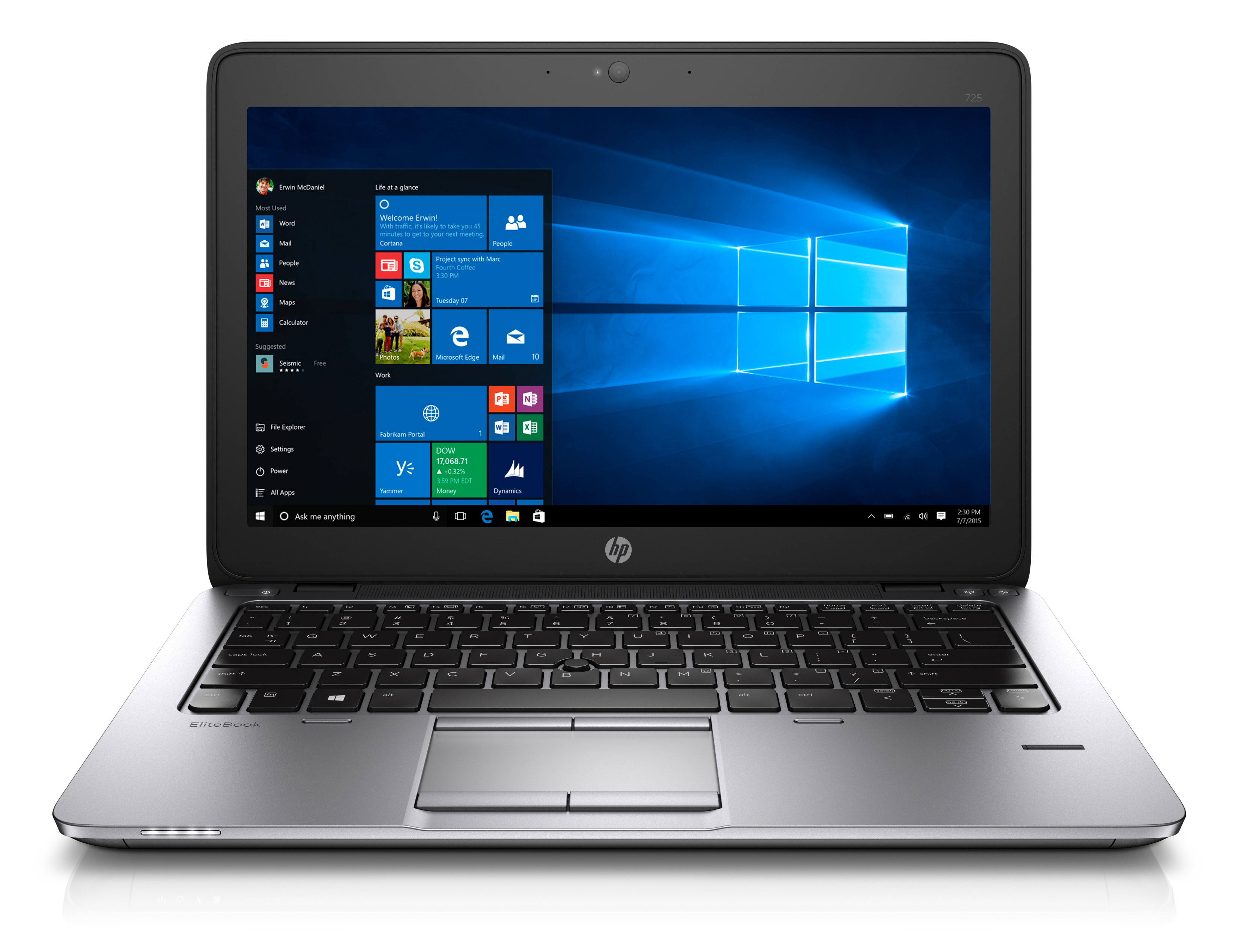 hp elitebook 725 g3 银色 笔记本 31.8 cm (12.