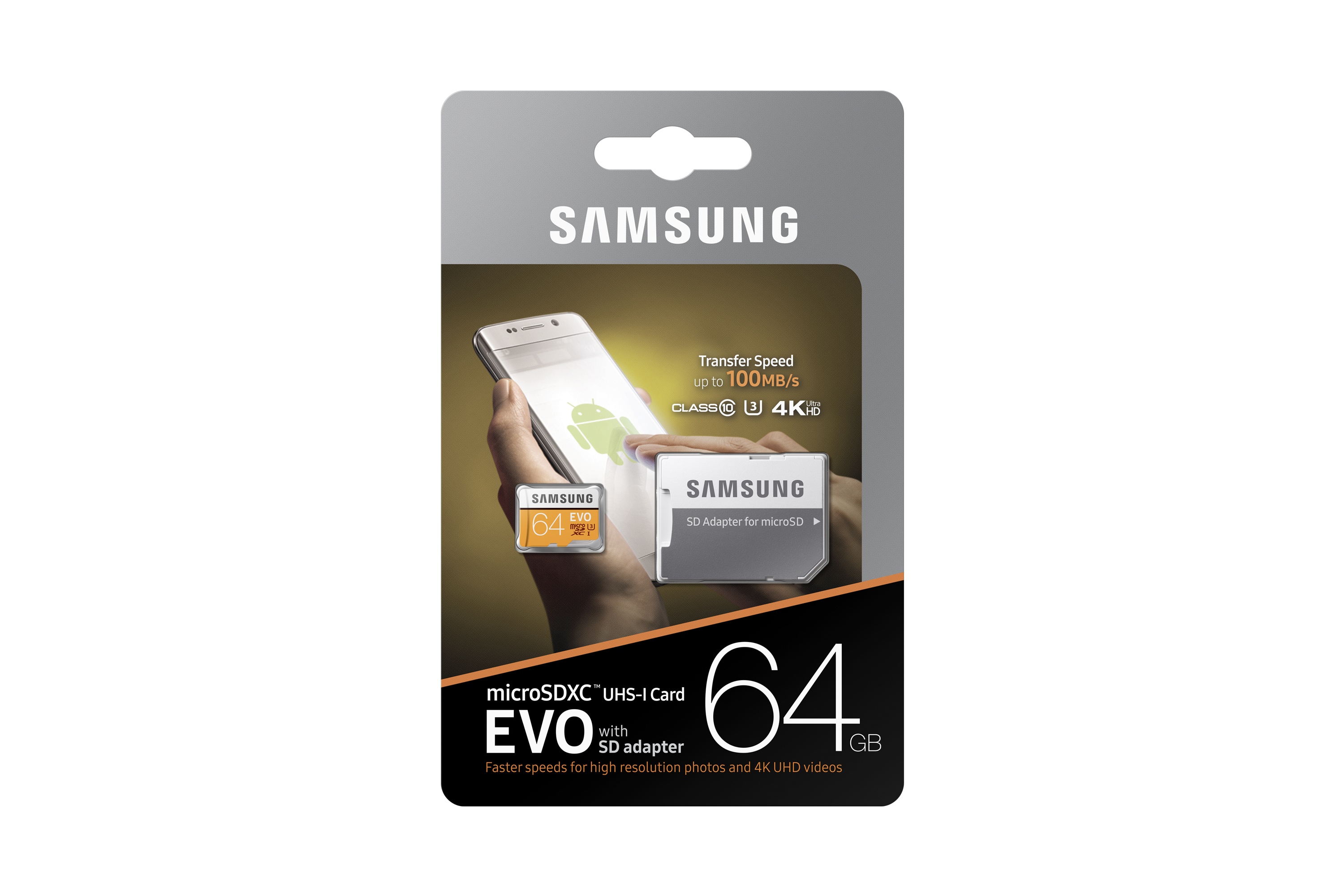 Samsung MB-MP64GA//EU Carte m/é moire MicroSD Evo 64G avec Adaptateur SD 8806088676517