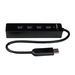 Photo STARTECH             StarTech.com Hub USB 3.0 portable à 4 ports avec câble intégré - 5Gbps - Noir