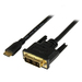 Photo STARTECH             StarTech.com Câble Mini HDMI vers DVI de 2m - Câble DVI-D vers HDMI (1920x1200p) - Mini HDMI Mâle 19