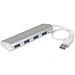 Photo STARTECH             StarTech.com Hub USB 3.0 compact à 4 ports avec câble intégré - Argent