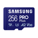 Photo SAMSUNG              Samsung PRO Plus MB-MD256SA/EU mémoire flash 256 Go MicroSD UHS-I Classe 3