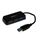 Photo STARTECH             StarTech.com Hub USB 3.0 (5Gbps) à 4 ports avec câble intégré - Noir