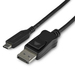 Photo STARTECH             StarTech.com CDP2DP141MB câble vidéo et adaptateur 1 m DisplayPort USB Type-C Noir