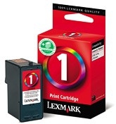 Lexmark nr 1, 18c0781e inktcartridge kleur