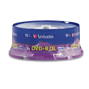 Verbatim DVD+R DL 8.5GB 8X Branded 15pk Spindle