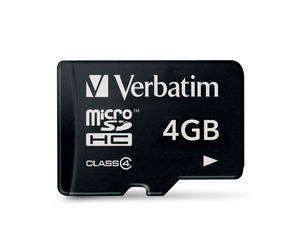 SD MicroSD Card  4GB Verbatim SDHC c4 P-Blist retail Preisvergleich