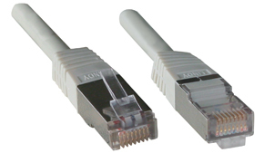 FTP Cat.5e Patchkabel, grau, Low Cost, 0,5 m