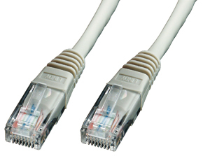 UTP Cat.5e Patchkabel, grau, Low Cost, 1 m