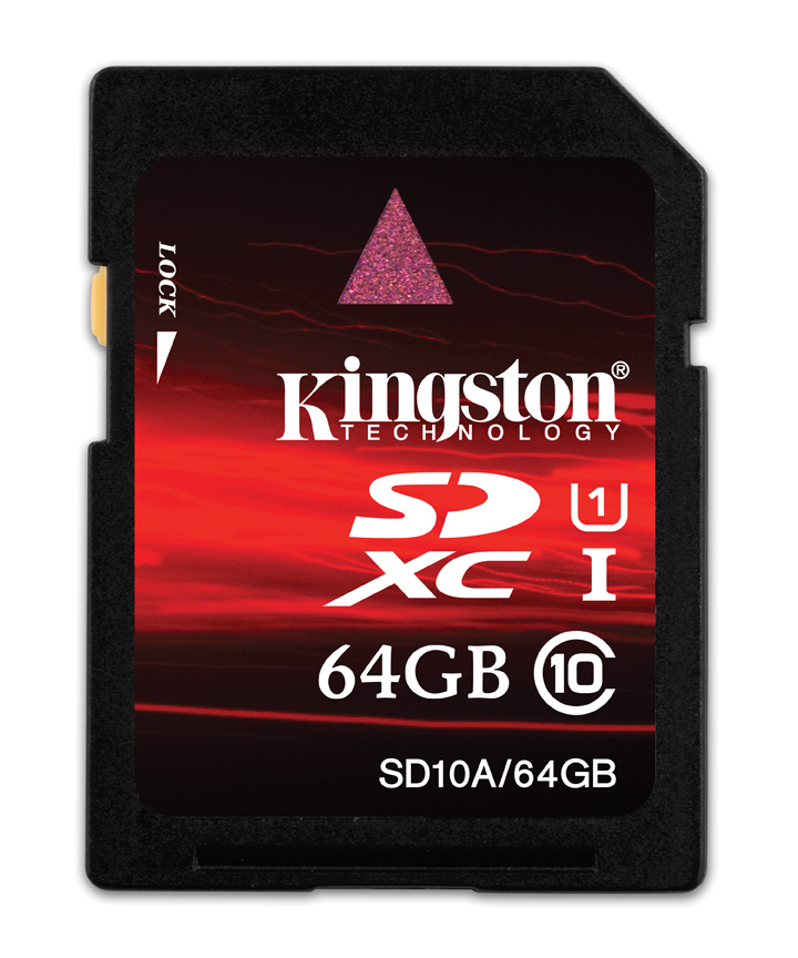 Kingston Technology 64GB SDXC CLASS 10 FLASH CARD