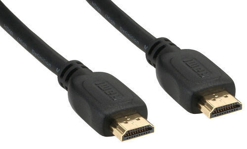 InLine® HDMI Kabel, High Speed HDMI® Cable with Ethernet, Stecker / Stecker, schwarz / gold, 1m