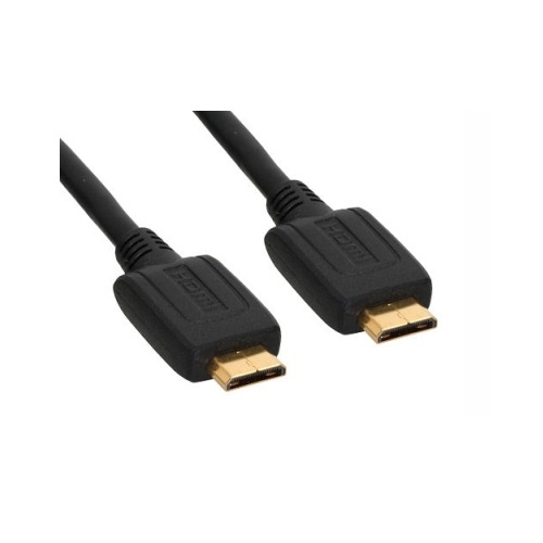 InLine® HDMI Mini Kabel, High Speed HDMI® Cable, Stecker C auf C, schwarz, verg. Kontakte, 1m