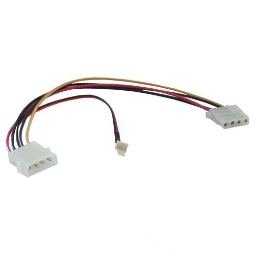 InLine® Lüfter Adapterkabel, 3pol Lüfter an 4pol Netzteil 12V, 0,24+0,3m