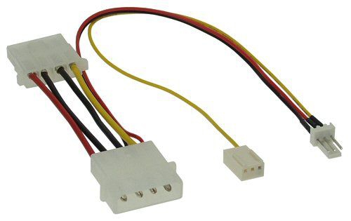 InLine® Lüfter Adapterkabel, Molex zu Y-Doppelstecker, mit Tachosignal