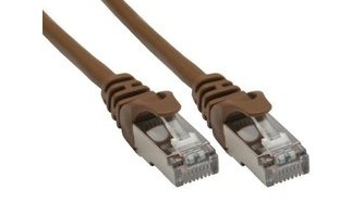 InLine® Patchkabel, SF/UTP, Cat.5e, braun, 25m
