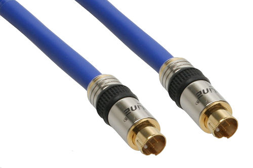 InLine� S-VHS Kabel, PREMIUM, vergoldete Stecker, 4pol mini DIN Stecker / Stecker, 0,5m
