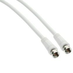 InLine� SAT-Anschlusskabel, 2x geschirmt, 2x F-Stecker, >75dB, wei�, 2m