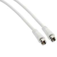 InLine� SAT-Anschlusskabel, 2x geschirmt, 2x F-Quick Stecker, >80dB, wei�, 7,5m