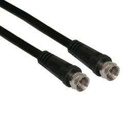 InLine&reg; SAT-Anschlusskabel, 2x geschirmt, 2x F-Stecker, >75dB, schwarz, 0,5m