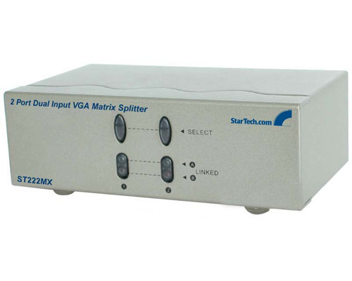 2 Port Dual Input VGA Matrix Splitter