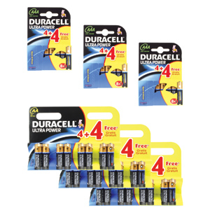 Duracell Ultra Power AA/AAA 3 Pack; Alkaline; 1.5 V; AA/AAA image