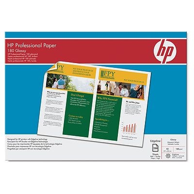 HP 180 Professionelt papir, blankt, 150 ark,A3 297 x 420 mm
