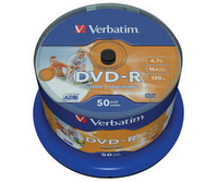 Verbatim 50PK Inkjet 4.7GB 16X DVD-R SP
