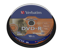 DVD-R  Verbatim 4,7GB 10pcs Cake Lightscribe S.Version 1.2