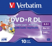 Verbatim DVD+R 8x D/L Printable 10p