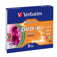 Verbatim 5pk 4.7GB 16x Lightscribe DVD-R