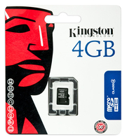 Kingston SINGLE PACK - CARD ONLY 4GB MICROSD HC FLASH CARD