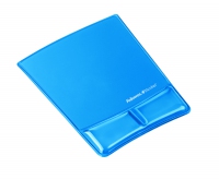 Fellowes Handgelenkauflage Health-V mit Mauspad Crystalsblau