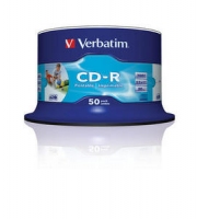CD-R  Verbatim 700MB 50pcs Pack 52x Spindel azo wide printab ret