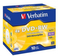 Verbatim DVD+RW 4x 10pk Jewel Case