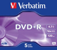 Verbatim 5PK 4.7GB 16X DVD+R JC