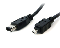 0.3 m, IEEE-1394 Firewire Cable, 4 pin-6 pin, M/M