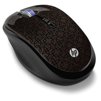 HP 2.4GHZ WIRELESS OPTICAL MOBILE MOUSE - BLACK CHERRY