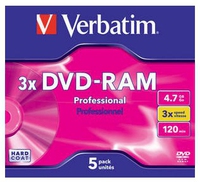 Verbatim 5PK 4.7GB 3X TYPE IV DVD-RAM