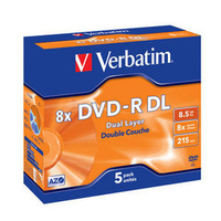 Verbatim DVD-R 8x Dual Layer 5pk J/