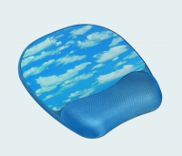 Fellowes Handgelenkauflage Memory Foam mit Mauspad Wolken-Design